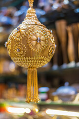 Close-up of a oriental lamp at a street market