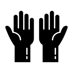 Hands Glyph Icon
