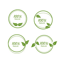 Set of label for nature product
