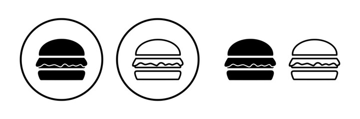Burger icon vector. hamburger logo icon. fast food icon