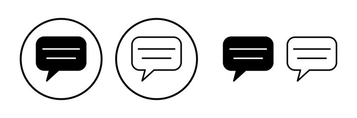 Chat icon vector. Chat Icon in trendy flat style isolated. Speech bubble symbol for web design