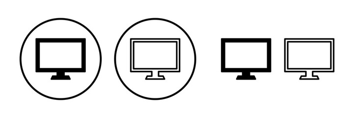 Computer icon vector. computer monitor icon.