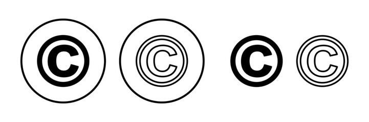 Copyright icon vector. copyright symbol