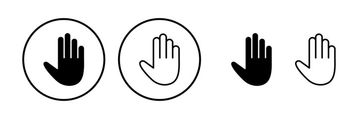 Hand icon vector. hand symbols. palm