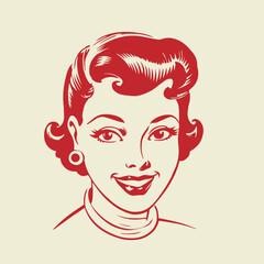 retro cartoon illustration of an attractive woman - 585961662