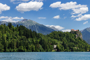 View of lake of Bled in Slovenia