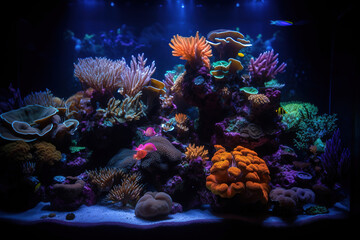 Fototapeta na wymiar coral reef and coral. Generative Ai