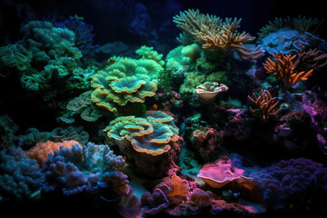 coral reef and coral. Generative Ai