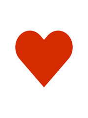 red heart flat icon, the symbol of love, simple vector illustration, st. valentine day symbol, hears suit in playing cards