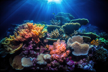 Obraz premium coral reef underwater. Generative Ai