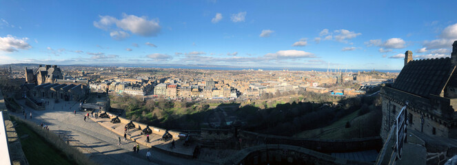 Panoramic View of Edinburgh City, Scotland