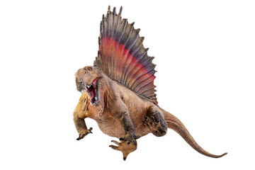 dinosaur ,  Dimetrodon   isolated background