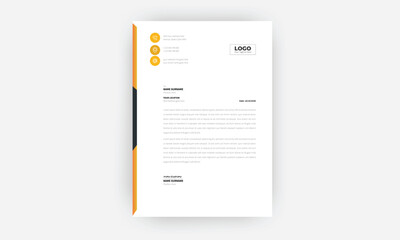 Simple and creative letterhead template design  a4 size