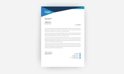 Simple and creative letterhead template design  a4 size