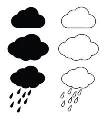 Fotobehang Naadloze wolken Cloud icon set  © VectorStockStuff