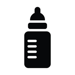 baby milk solid icon illustration vector graphic 