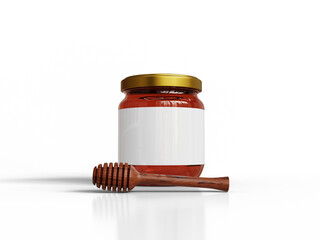 3D rendered honey jar 