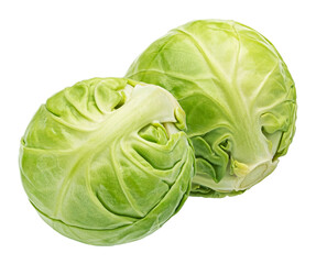Obraz premium Brussels sprouts isolated on white background
