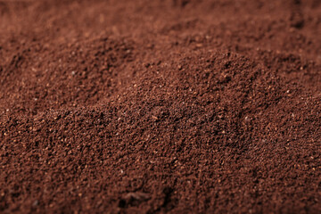 Coffee powder as background, closeup