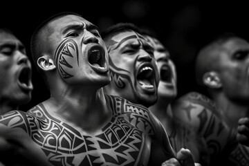 Maori Haka, Generative AI - obrazy, fototapety, plakaty