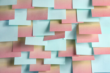 Color blank sticky notes as background