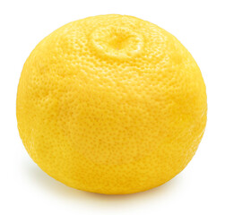 Sweet Yuzu Orange fruit isolated on white background, Kochi Yellow Yuzu isolated on white background With work path.