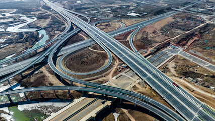 Overpass bridge under construction in Changchun, China