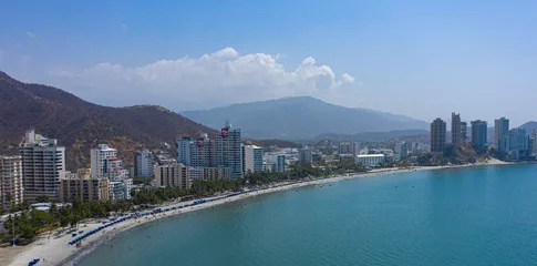 Foto op Canvas panorama of the rodadero coast city in santa marta colombia © juanjo328
