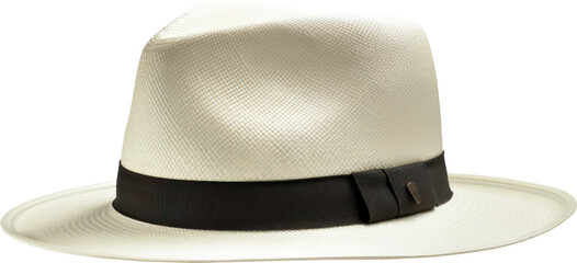 Panama style hat isolated.