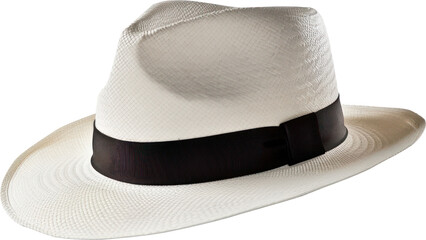 Panama style hat isolated.