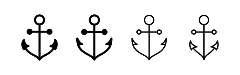Anchor icon vector for web and mobile app. Anchor sign and symbol. Anchor marine icon.