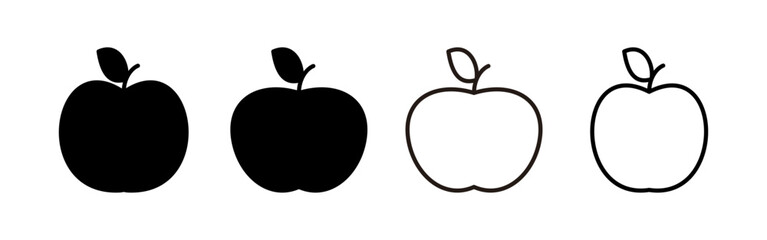 Apple icon vector for web and mobile app. Apple sign and symbols for web design.