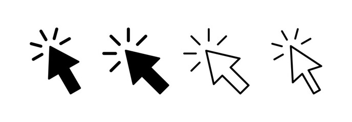 Fototapeta premium Click icon vector for web and mobile app. pointer arrow sign and symbol. cursor icon