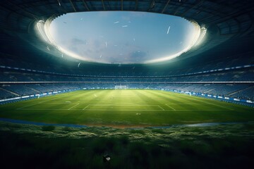 huge modern football stadium, generative ai