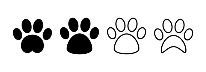 Naklejka na ściany i meble Paw icon vector for web and mobile app. paw print sign and symbol. dog or cat paw