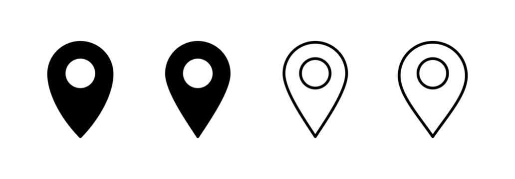 Pin icon vector for web and mobile app. Location sign and symbol. destination icon. map pin