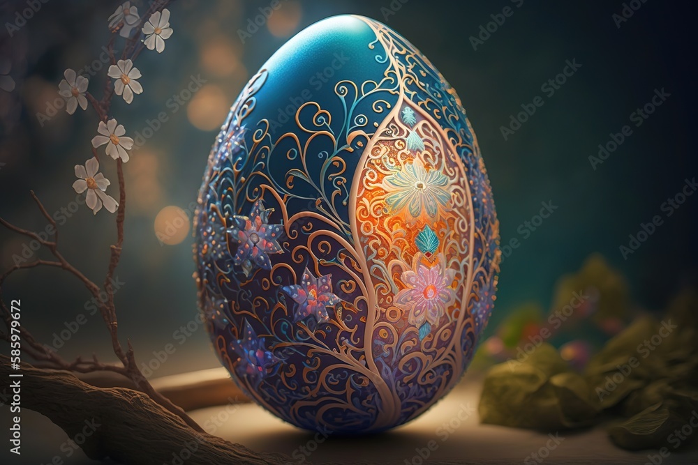 Poster taking creativity to another level: crafting abundant cheerfulness with a radiant egg generative ai