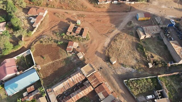 Architeture  view town sky eko hotels lagos africa african city . Aerial drone view of the rural africa setup . Aerial view.