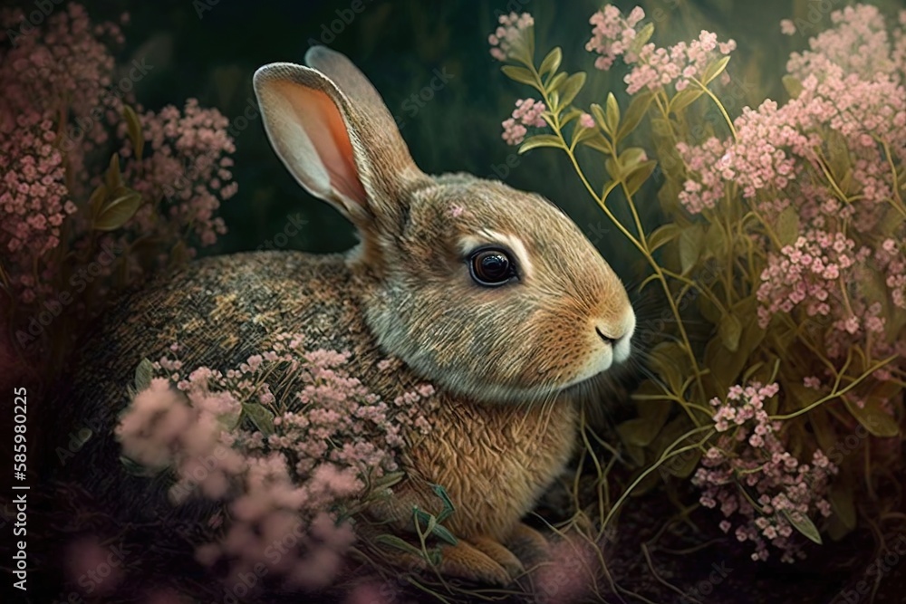 Poster the rabbit who dreamed of spring generative ai