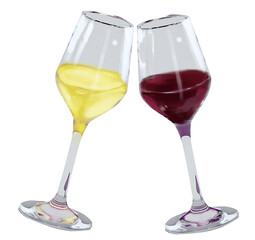 乾杯_白ワイン_赤ワイン