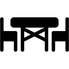 Dinner Table Glyph Icon