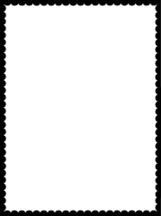 black and white postage stamp