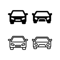 Obraz premium Car icon vector illustration. car sign and symbol. small sedan