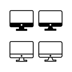 Computer icon vector illustration. computer monitor sign and symbol
