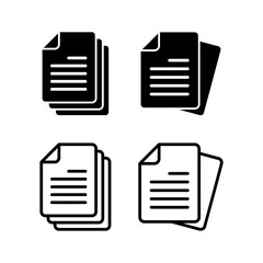 Document icon vector illustration. Paper sign and symbol. File Icon
