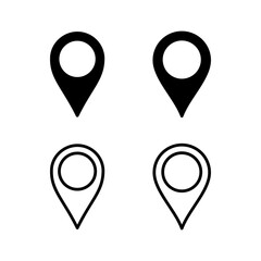 Pin icon vector illustration. Location sign and symbol. destination icon. map pin