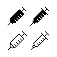 Syringe icon vector illustration. injection sign and symbol. vaccine icon