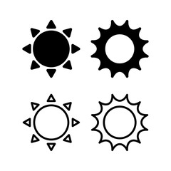 Sun icon vector illustration. Brightness sign and symbol.