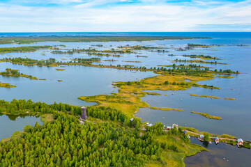 Panorama view of Kvarken archipelago in Finland