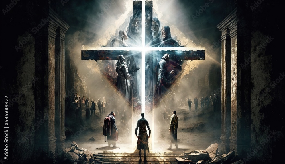 Poster spellbinding spectacle: an interdimensional meeting at the cross generative ai